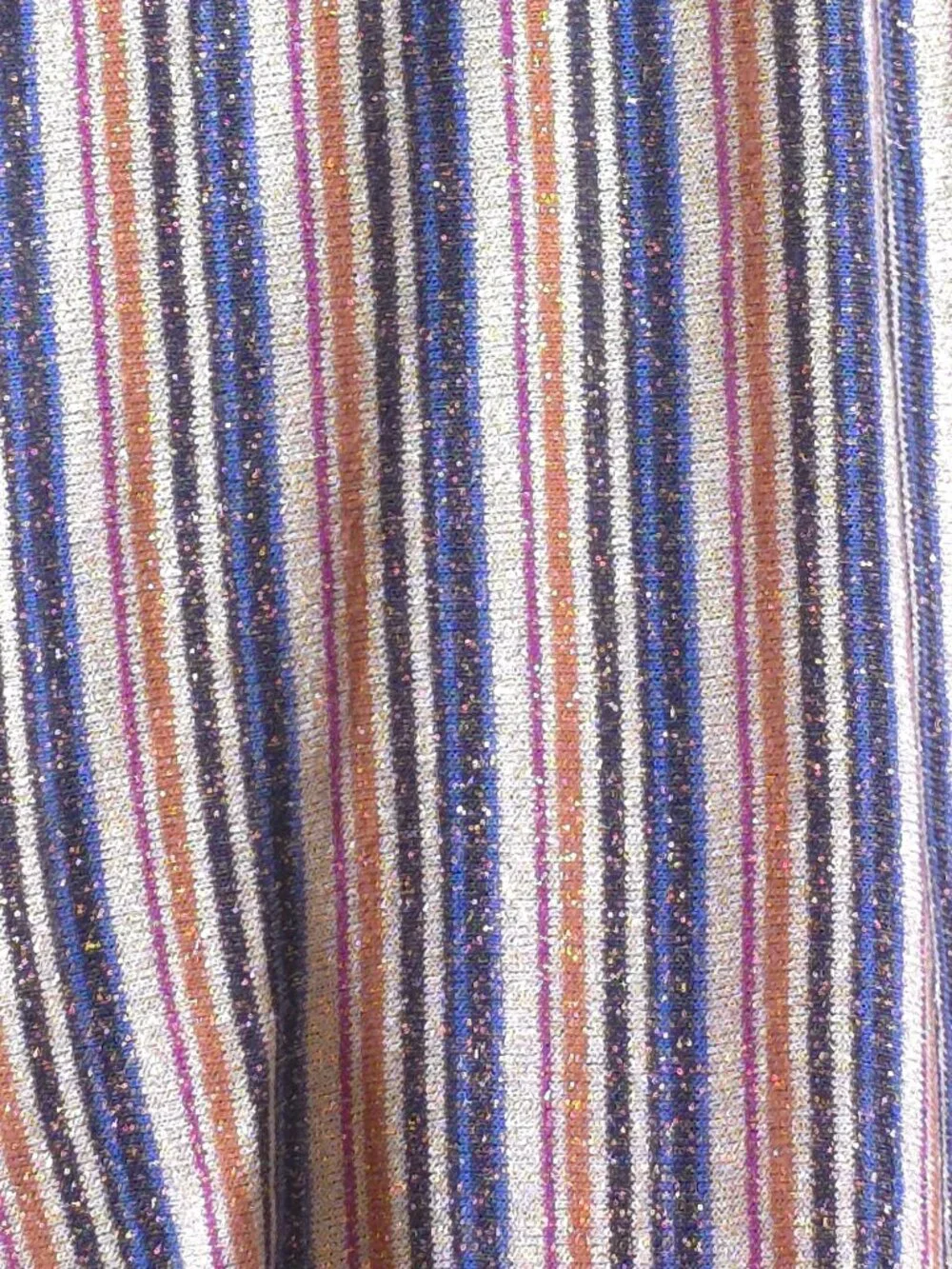 Zara Trafaluc Striped Knit Wide Leg Pants S Metallic Boho Festival Lounge - Picture 7 of 8